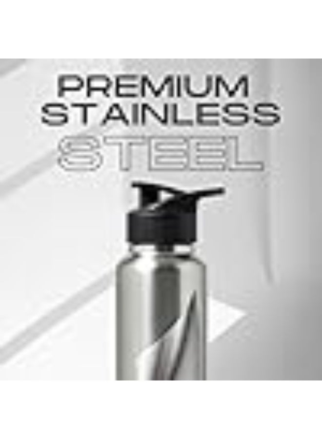 Speedex Stainless Steel Metal Water Bottle 1 Ltr 1000 ml, BIS Approved, Leak Proof Sipper Cap Bottle for Office, School, Gym, Travel, Daily Use for Men, Women, Kids, Adults, Silver, Set of 4 - Image 3