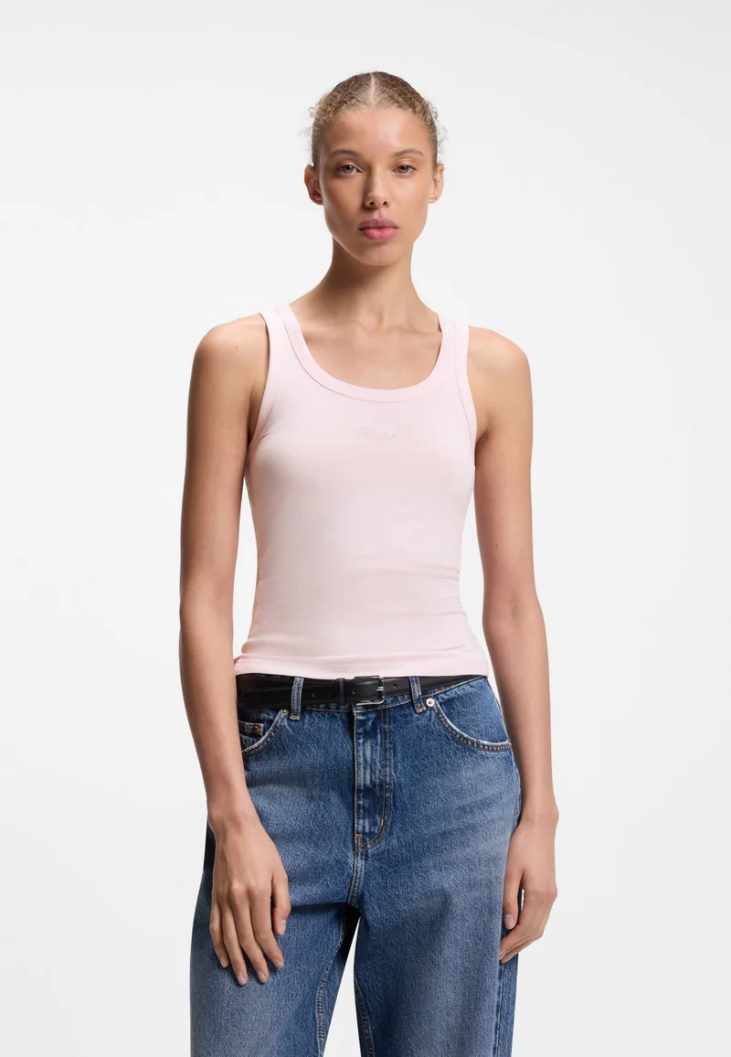 Extra-slim-fit tank top with puff-print logo