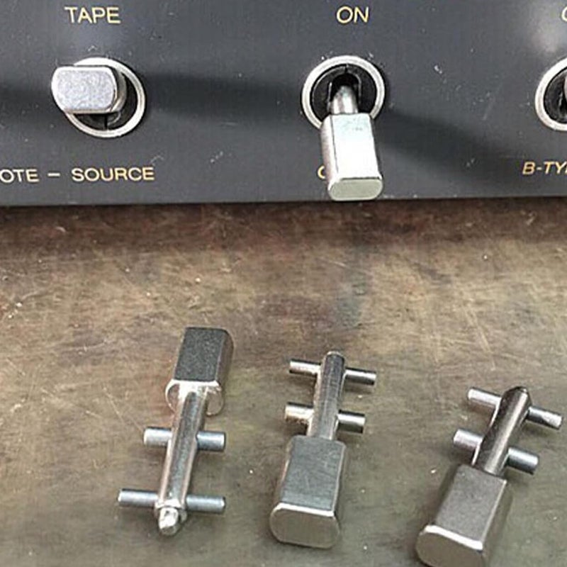 Matt Chrome Rocker Toggle Switch with Knob for Reel to Reel Tape Recorder - Image 3