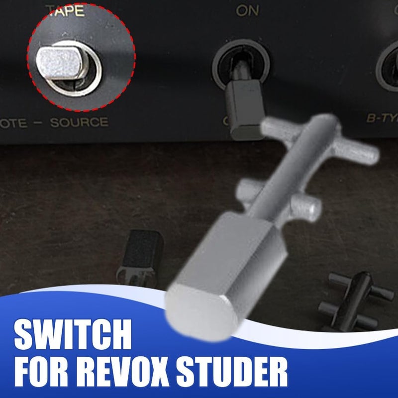 Matt Chrome Rocker Toggle Switch with Knob for Reel to Reel Tape Recorder - Image 4