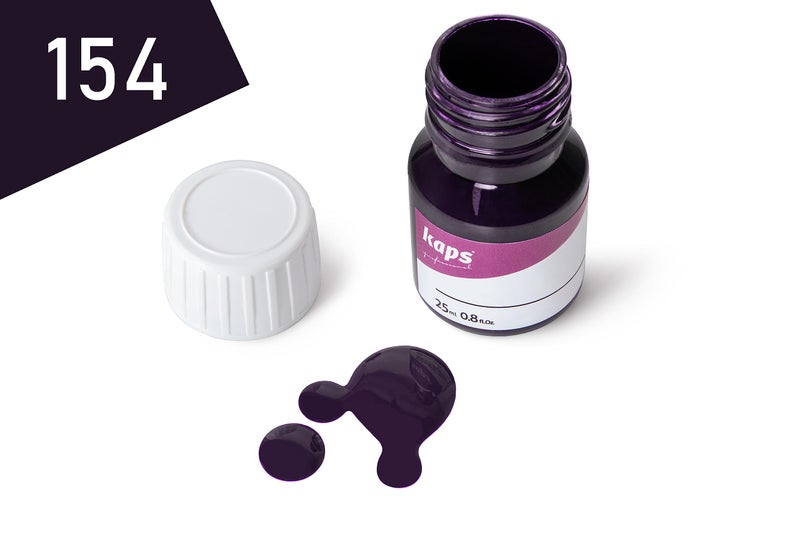 Kaps Dye Paint For Leather Shoes And Bags With Sponge And Brush, Super Color, 70 Colors (154 - Aubergine) - Image 3