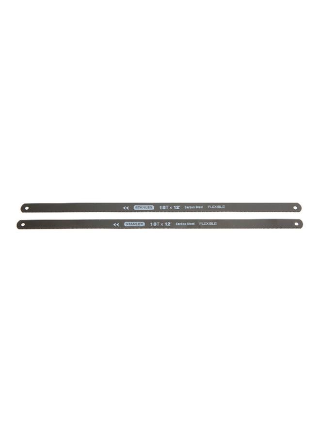 Stanley 2-Piece 18TPI Hacksaw Blade Black 12inch  - Image 1