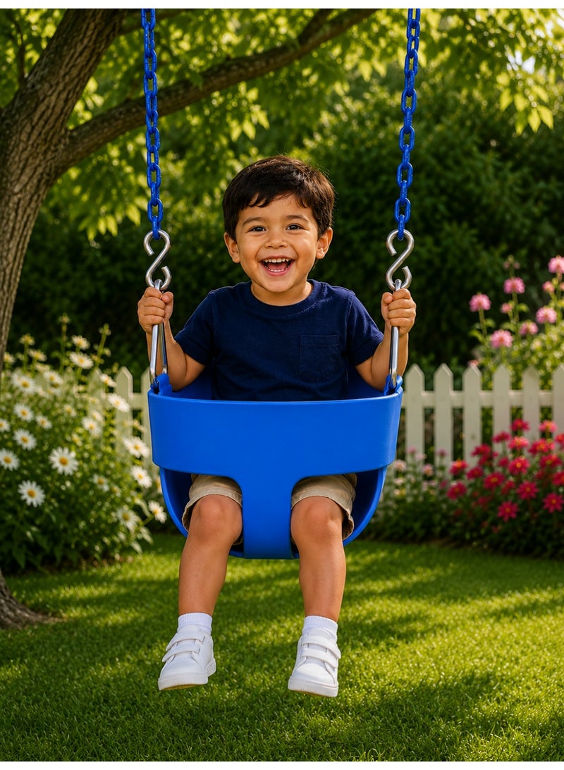 Funz Iron wall swing with swing seat and chains for outdoor activities Blue Color - Image 4