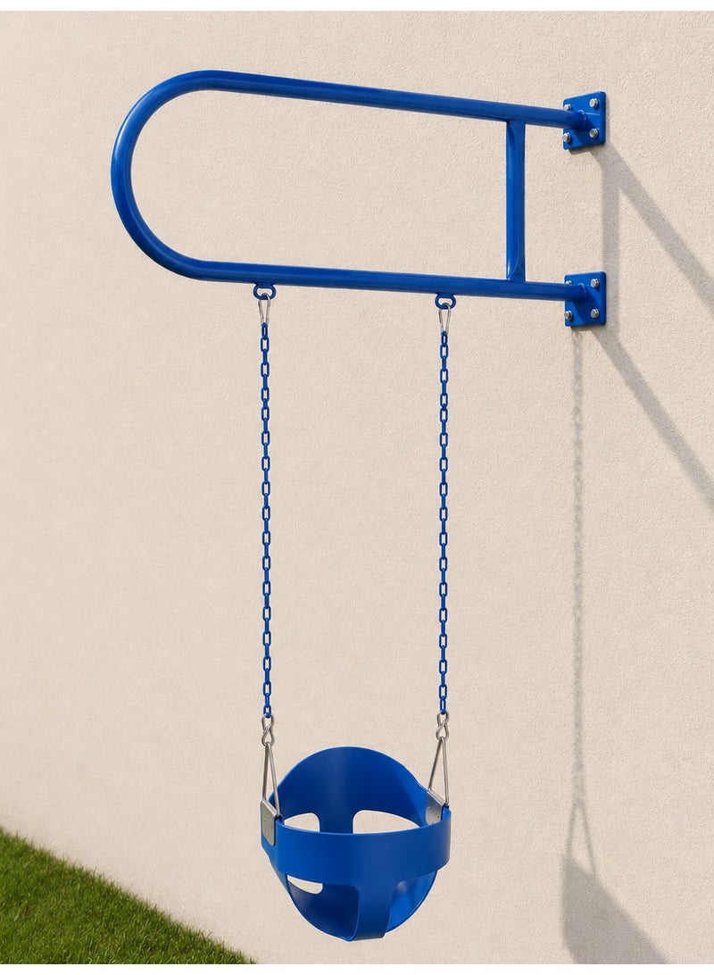 Funz Iron wall swing with swing seat and chains for outdoor activities Blue Color - Image 1