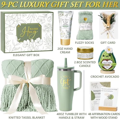 Qinline Mothers Day & Birthday Gifts for Women, Get Well Soon Care Package After Surgery & Cancer, Luxury Sympathy Self Care Basket, Inspirational Thinking of You Feel Better Spa Gift Set for Mom Her Friends - Image 3