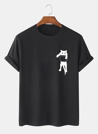 Men's Casual Loose Kitten Print Short Sleeve T-Shirt - pzsku/Z084EDF656002D95572C3Z/45/_/1663423114/bd49d0b3-aafc-4390-acc0-9ce0f3b97003