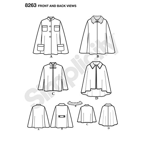 Simplicity 8263 Women's Cape and Capelets Sewing Patterns, Sizes XS-XL - Image 5