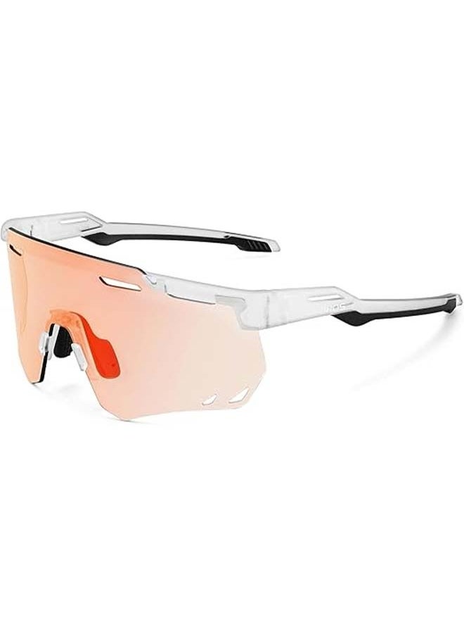 Rockbros Cycling Glasses, Photochromic Sports Sunglasses For Men Woman, Uv Protection Biking Sunglasses  - Image 1