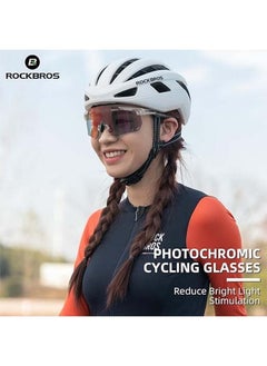 روكبروز نظارات ROCKBROS لركوب الدراجات، نظارات شمسية رياضية فوتوكرومية للرجال والنساء، نظارات شمسية لركوب الدراجات للحماية من الأشعة فوق البنفسجية  - Image 3