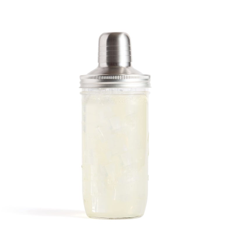 Jarware Mason Jar Cocktail Shaker Lid For Wide Mouth Mason Jar Stainless Steel