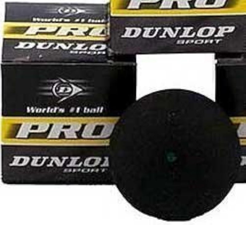 DUNLOP Pro High Altitude Green Dot Squash Ball - Ideal for High Altitude Play