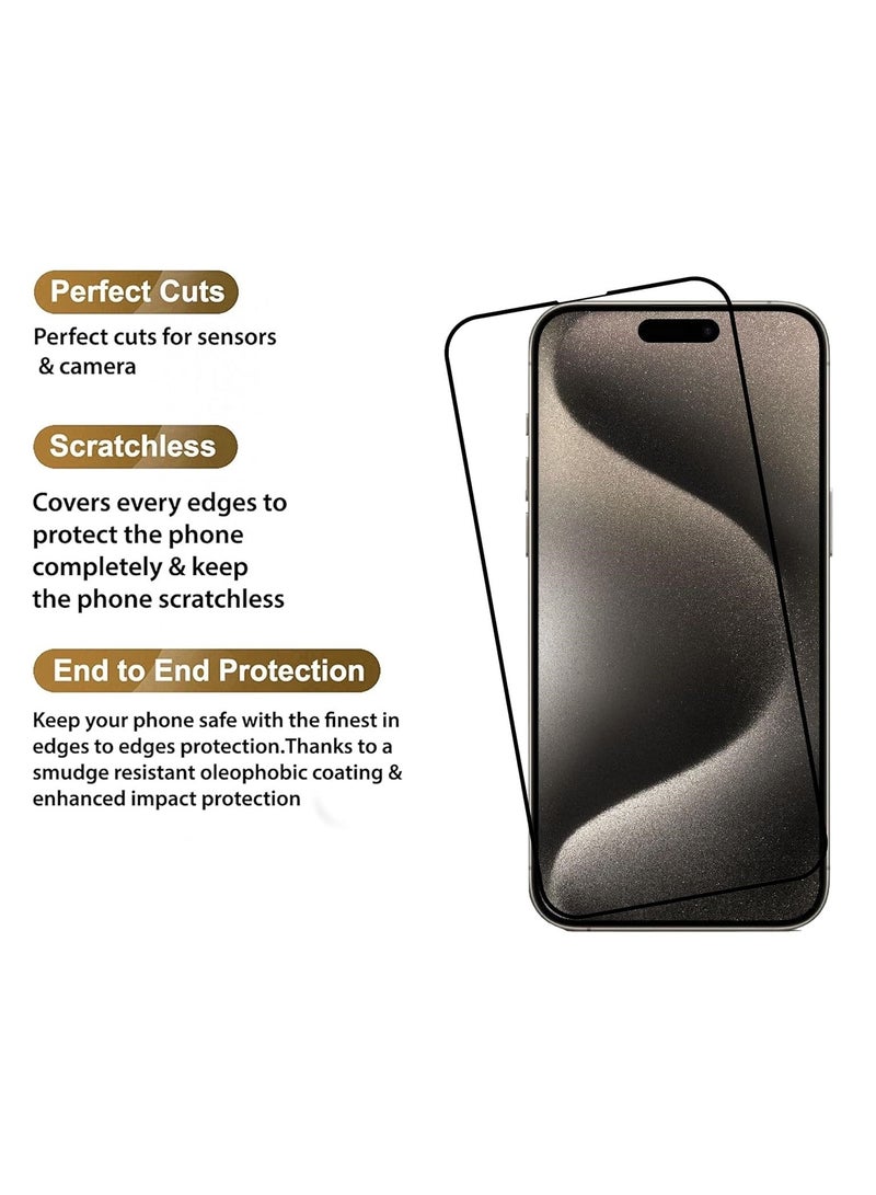 Deer IPhone 15 Pro Max Deer ESD Anti Static 9H Premium Tempered Glass Screen Protector With Back Frame  - Image 4