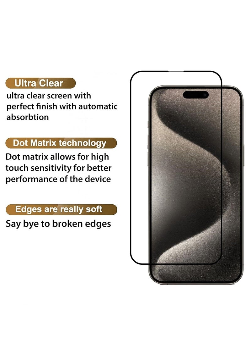 Deer IPhone 15 Pro Max Deer ESD Anti Static 9H Premium Tempered Glass Screen Protector With Back Frame  - Image 5