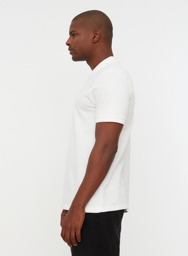 trendyol Man Polo T-Shirts White - Image 4