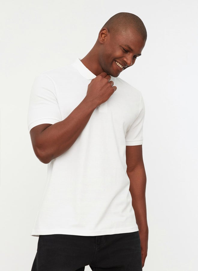 trendyol Man Polo T-Shirts White - Image 3