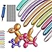 RFAdapter Balloons for Animal Making 100PCS Long Twisting Balloons Kit with Pump Eye Stickers Metallic Chrome Mixed Color for Birthday Festival - Image 3
