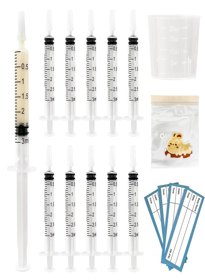 ISOPEN 50 Colostrum Collector Kits Include 3ml Colostrum Syringe with Cap, Sticker, Clear ziplock Bag and a Measuring Cup - Image 1