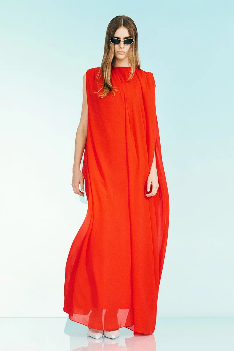 H&M Draped chiffon dress