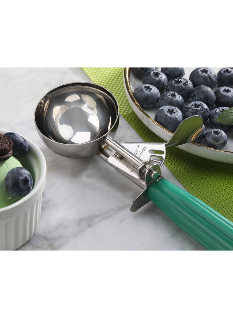 general Commercial-Grade Thumb Press Food Disher/Ice Cream Scoop, 18/8 Stainless Steel, 3.25 oz, Size 12 - Image 4