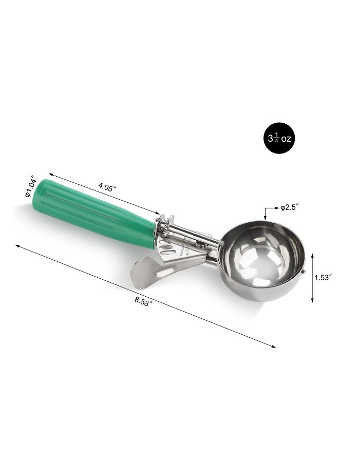 general Commercial-Grade Thumb Press Food Disher/Ice Cream Scoop, 18/8 Stainless Steel, 3.25 oz, Size 12 - Image 2