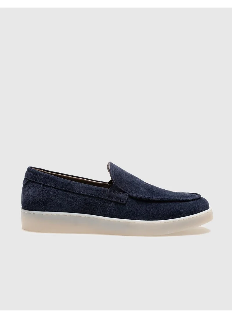 Cabani Navy Blue Suede Men's Casual Shoes
