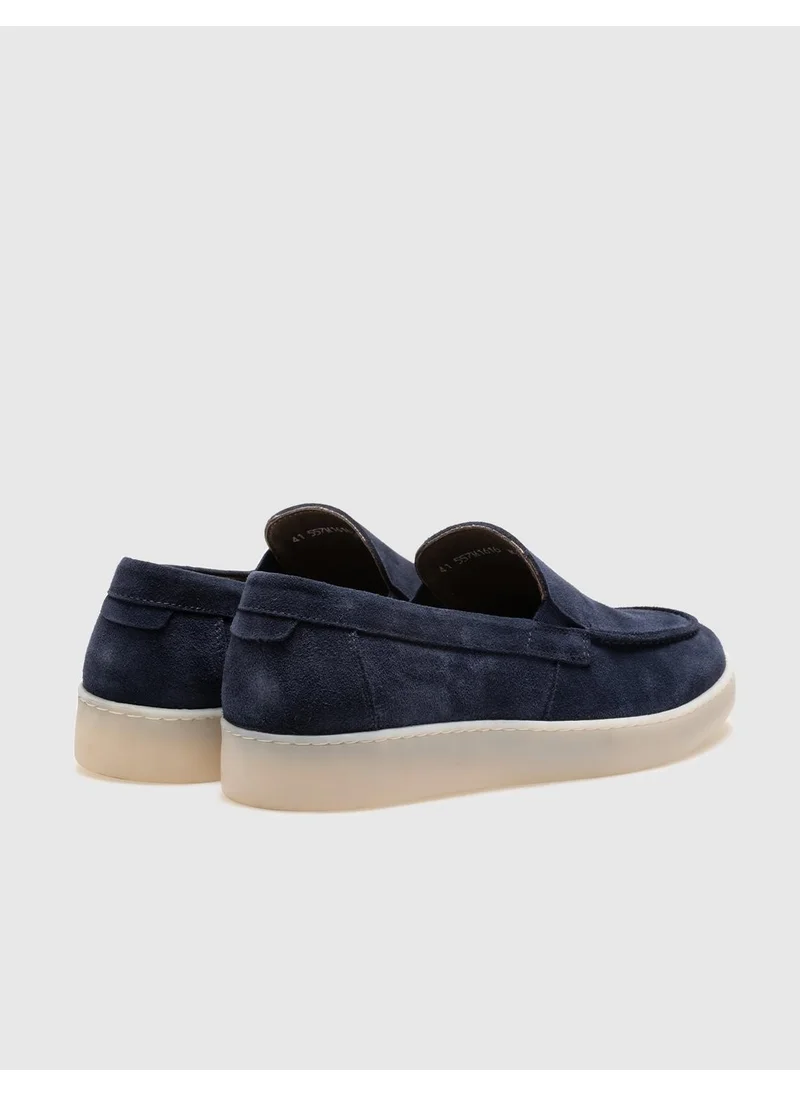 Cabani Navy Blue Suede Men's Casual Shoes