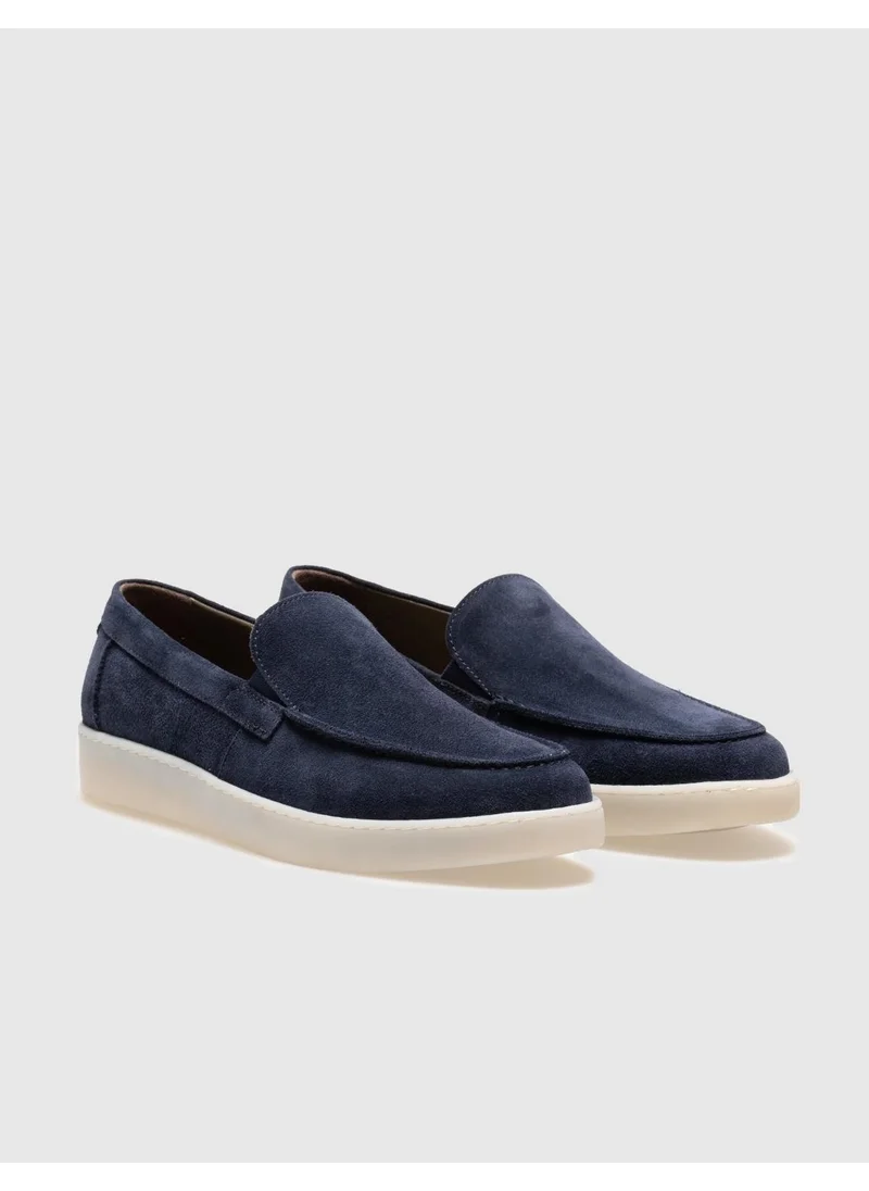 Cabani Navy Blue Suede Men's Casual Shoes