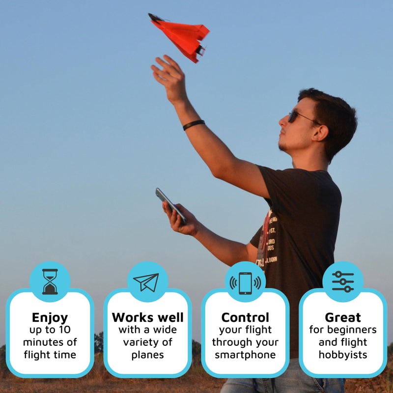 POWERUP 4.0 The Next-Generation Smartphone Controlled Paper Airplane Kit, RC Controlled. Easy to Fly with Autopilot & Gyro Stabilizer. for Hobbyists, Pilots, Tinkerers. - Image 3