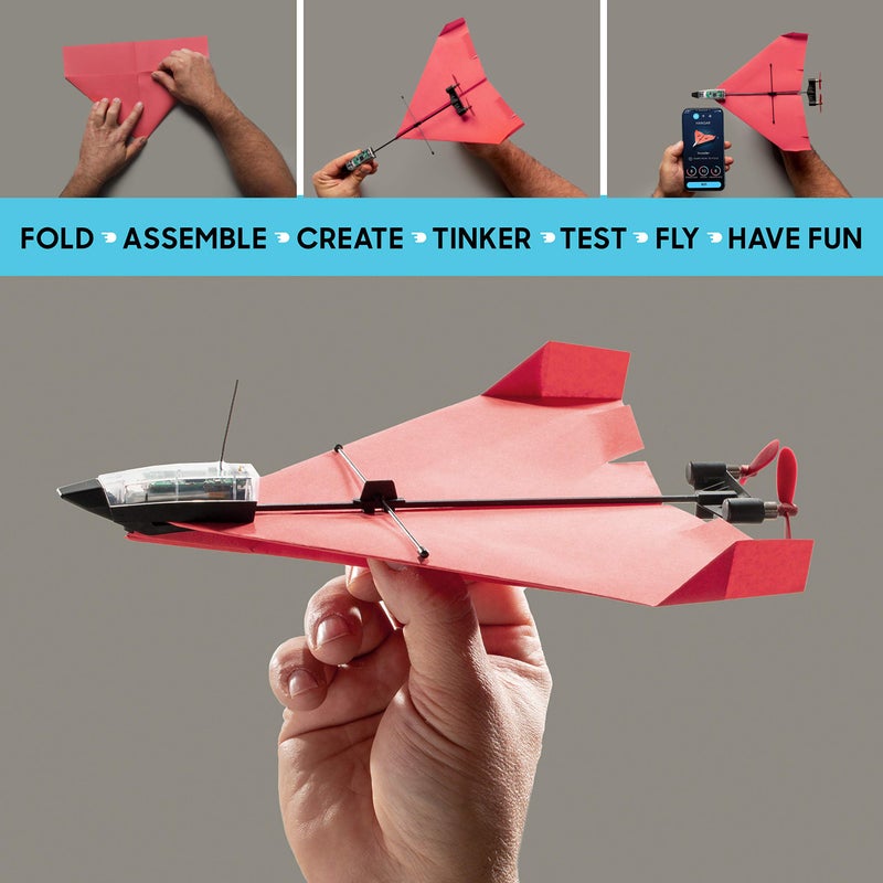 POWERUP 4.0 The Next-Generation Smartphone Controlled Paper Airplane Kit, RC Controlled. Easy to Fly with Autopilot & Gyro Stabilizer. for Hobbyists, Pilots, Tinkerers. - Image 2