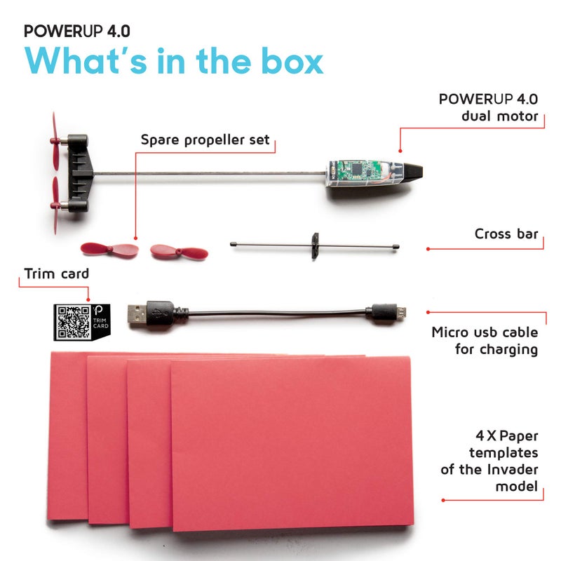 POWERUP 4.0 The Next-Generation Smartphone Controlled Paper Airplane Kit, RC Controlled. Easy to Fly with Autopilot & Gyro Stabilizer. for Hobbyists, Pilots, Tinkerers. - Image 4