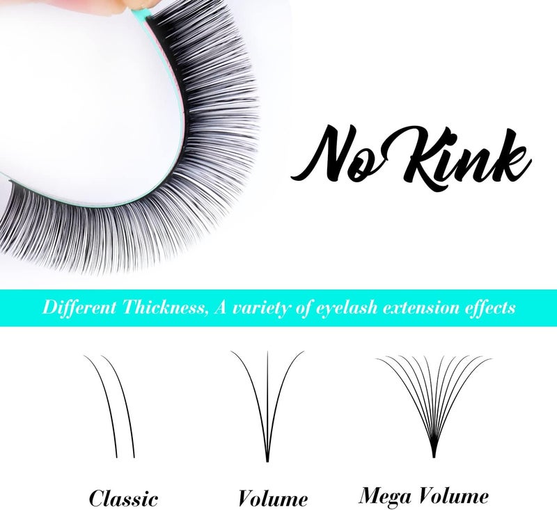 VAVALASH Eyelash Extensions 0.05 DD Curl 12mm Lash Extensions Supplies Individual Lashes Premium Silk Volume & Classic Lash Soft Matte Dark Professional Eyelashes Extension (0.05-DD-12mm) - Image 3