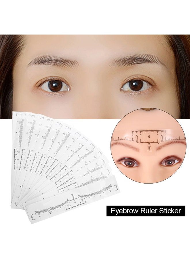 Alucy Eyebrow Ruler, 50pcs Disposable Adhesive Eyebrow Sticker, Eyebrow Ruler Makeup Sticker Makeup Tool for Makeup Measurement - Image 3