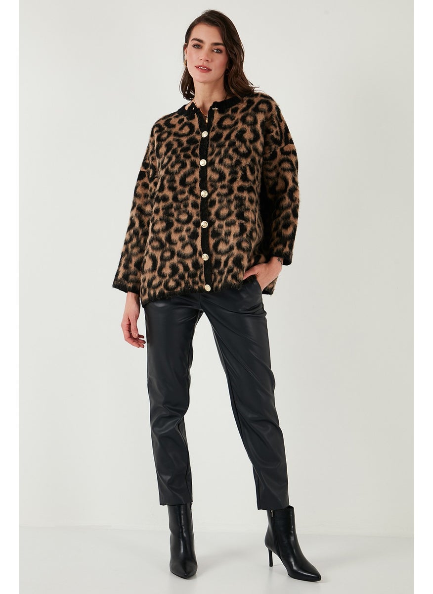 Lela Standard Fit Leopard Soft Texture Cardigan Women's CARDIGAN 4614504  - Image 3