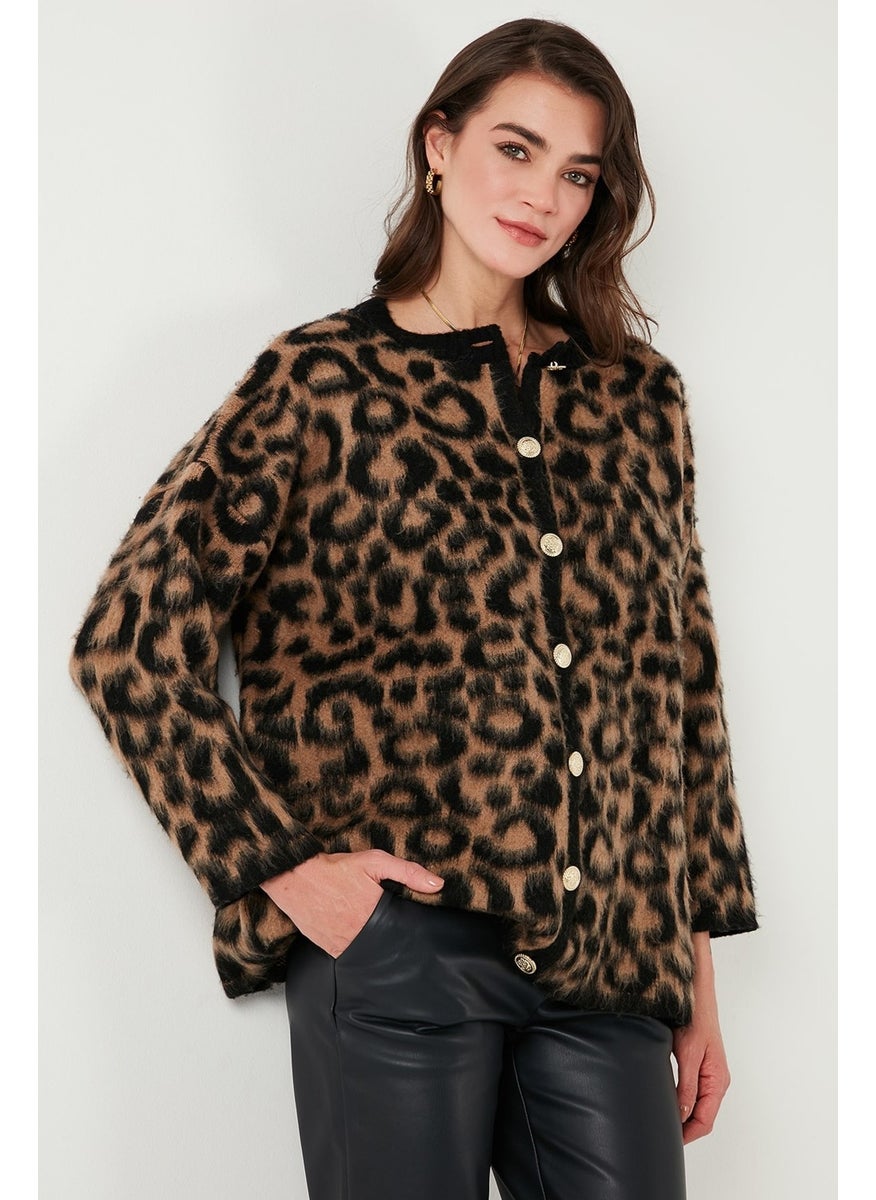 Lela Standard Fit Leopard Soft Texture Cardigan Women's CARDIGAN 4614504  - Image 5