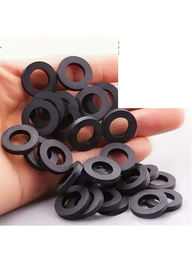 50pcs Black Rubber Washer Rings Shower Hose Sealing Gaskets Durable Flexible Plumbing - Image 5