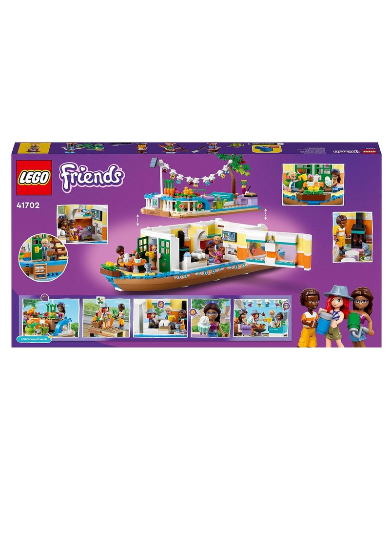 LEGO LEGO Friends The Barge Boat Toy for Children from 7 Years With Garden, 4 Mini Dolls, Animal Figurines, Nature Set 41702  - Image 5