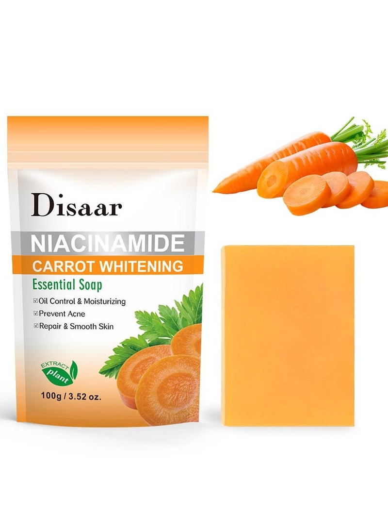 Disaar Niacinamide Carrot Whitening Essential Soap 100 g - Image 1