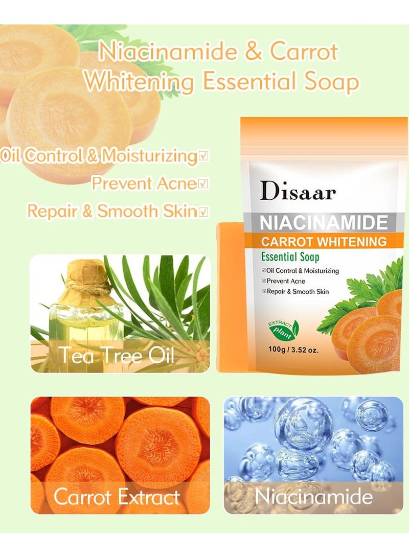 Disaar Niacinamide Carrot Whitening Essential Soap 100 g - Image 3