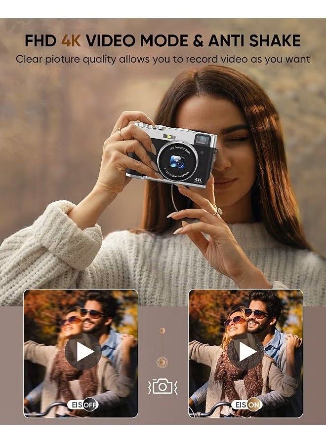 Generic 48MP 4K Camera - Autofocus Digital Camera - Anti-shake - Rechargeable Compact Mini Camera with 16X Digital - Portable Pocket Camera - Image 4