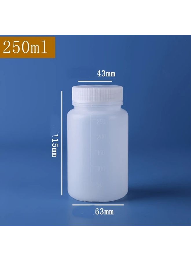 2Pcs 250ml PE Squeeze Bottles Wide Mouth Leak Proof Lid Durable Reagent Storage Container - Image 2