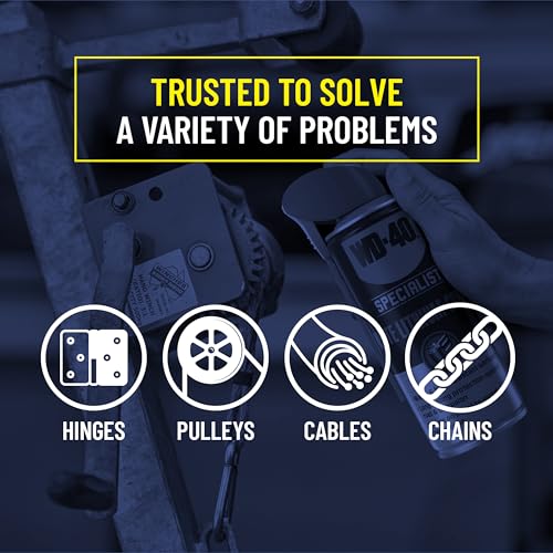 WD-40 رذاذ شحم الليثيوم الأبيض WD-40 Specialist مع أنبوب SMART STRAW لرش بطريقتين، 10 أونصة - Image 4