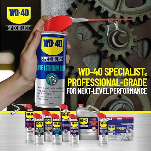 WD-40 رذاذ شحم الليثيوم الأبيض WD-40 Specialist مع أنبوب SMART STRAW لرش بطريقتين، 10 أونصة - Image 5
