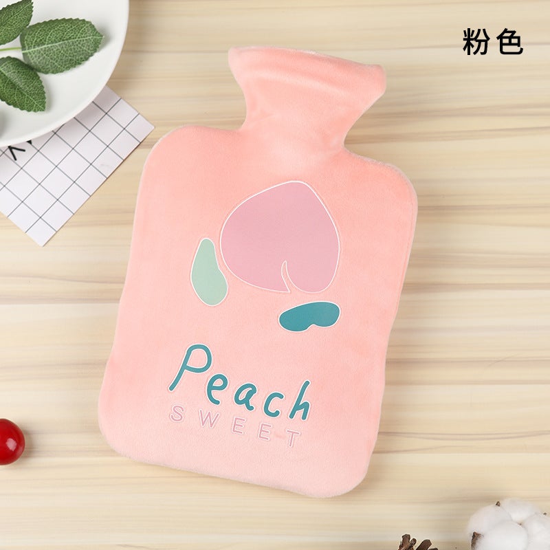 Large Water Bottle With Fruit Pattern Fabric Cover, Refillable Water Bag, Hand Warmer, Student Gift, , Dual-Use For And Cold - Image 5