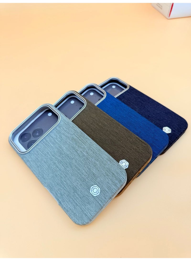 general iPhone 17 Pro Max Fabric Case, Slim Fit Back Cover, Shockproof with Camera Protection - Brown - Image 4