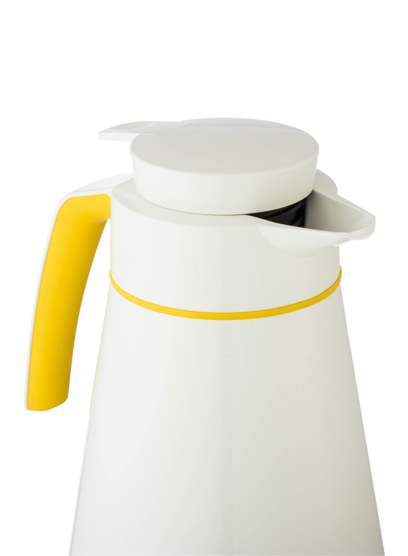 emsa German EMSA thermos, capacity 1 liter, white and yellow - Image 4