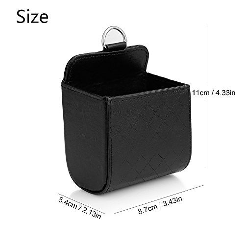 Yosoo Car Auto Seat Back Interior Air Vent Cell Phone Holder Pouch Bag Box Tidy Storage Bag Case Organizer with Hook (Black) - Image 2