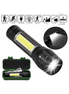 ELTRAZONE Rechargeable Mini Torch Portable Flashlight – Ultra-Bright Handheld Pocket Light with COB Side Lantern, High-Powered Travel Torch for Camping, Fishing & Travelling​  - Image 3