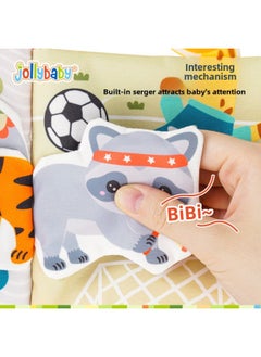Generic Jollybaby Three-dimensional Organs Cloth Book Baby Early Education Interactive Finger Puppet Tactile Hand Tear Book For Infants With Tooth Glue-Specifications:Giraffe Finger Puppet Book (little Artist)  - Image 3
