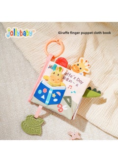 Generic Jollybaby Three-dimensional Organs Cloth Book Baby Early Education Interactive Finger Puppet Tactile Hand Tear Book For Infants With Tooth Glue-Specifications:Giraffe Finger Puppet Book (little Artist)  - Image 1