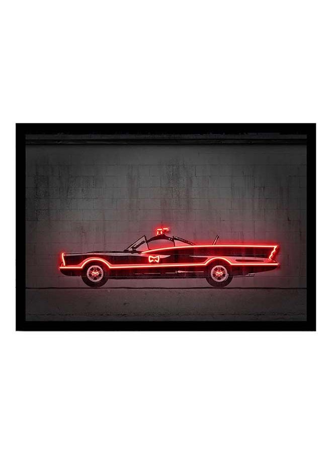 Boomah Accessories Batmobie Neon Printed Poster With Frame 30x40 cm 